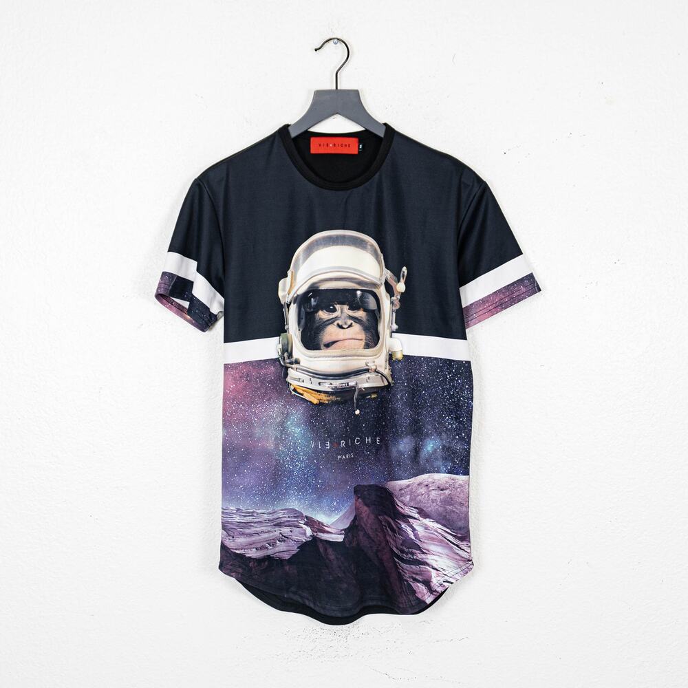 Vie Riche Paris space monkey graphic T-shirt Size Small